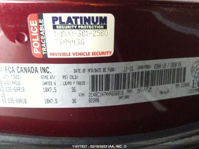 2C4RC1N7XHR656816 Chrysler Pacifica Ehybrid Platinum