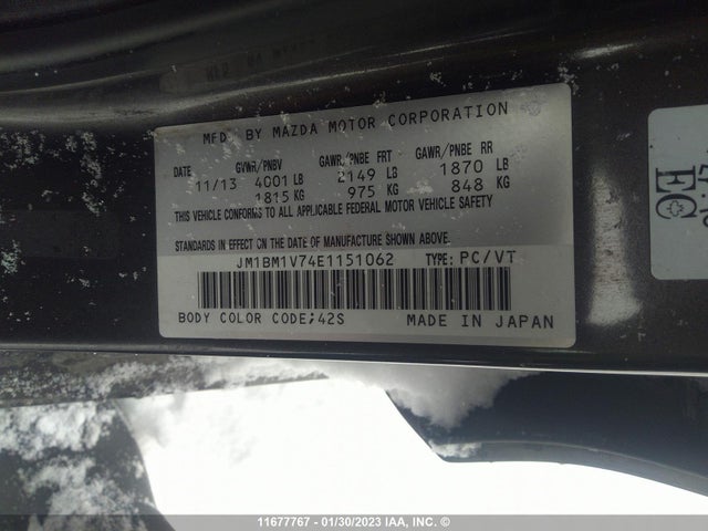 Mazda MAZDA3 2014 JM1BM1V74E1151062 Image 10