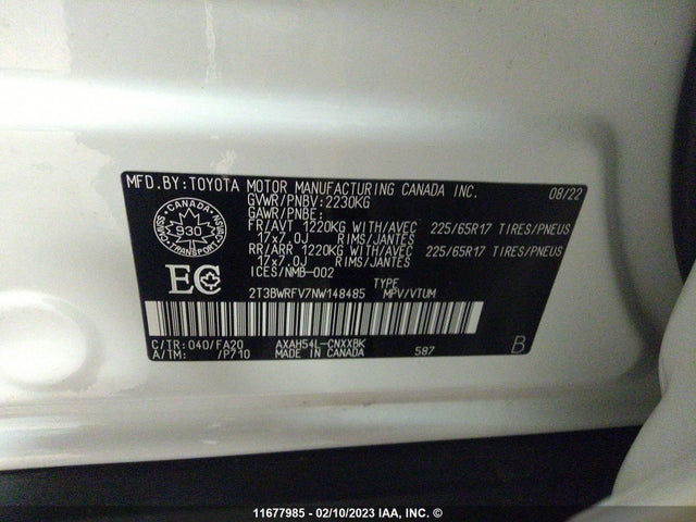 Toyota RAV4 LE 2022 2T3BWRFV7NW148485 Image 10