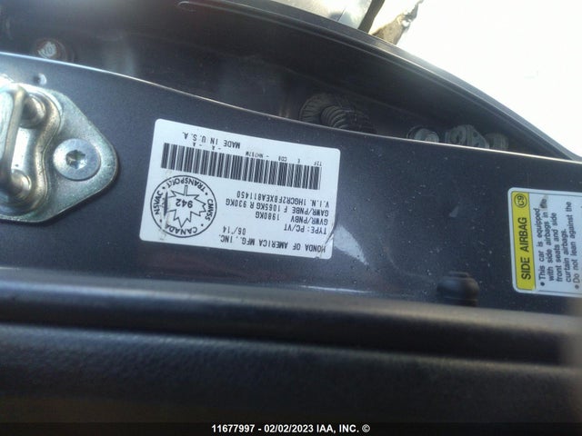 Honda ACCORD EXL 2014 1HGCR2F8XEA811450 Image 10