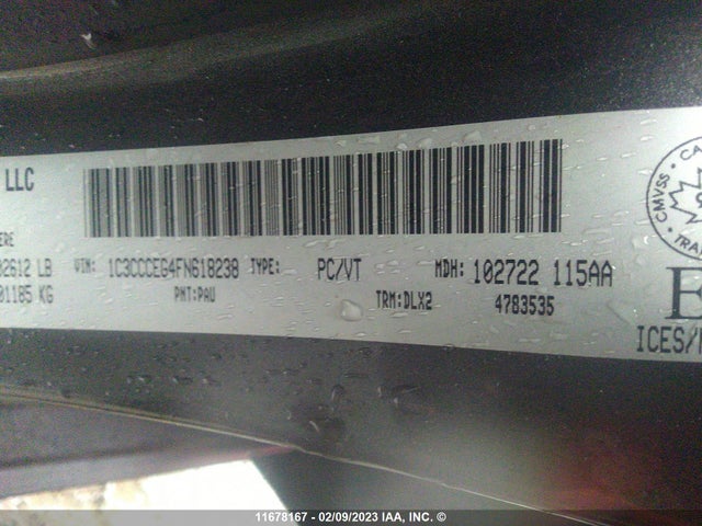 Chrysler 200 C 2015 1C3CCCEG4FN618238 Image 9