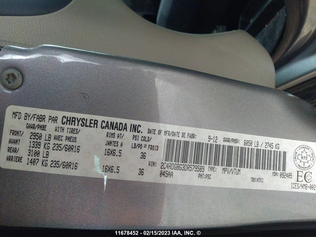 Dodge Grand Caravan Se 2013 2C4RDGBG3DR579589 Image 10
