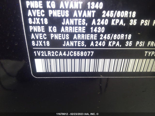 Volkswagen ATLAS SE 2018 1V2LR2CA4JC558077 Image 9