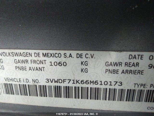 Volkswagen Jetta 2.5l Leather 2006 3VWDF71K66M610173 Image 10