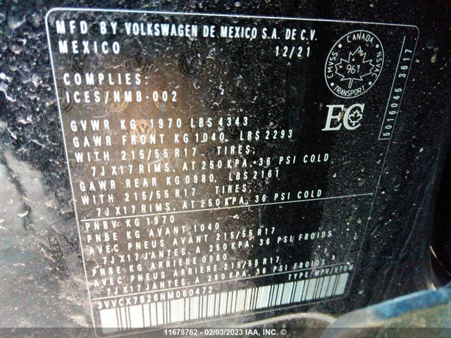 Volkswagen TAOS S 2022 3VVCX7B26NM050472 Image 11