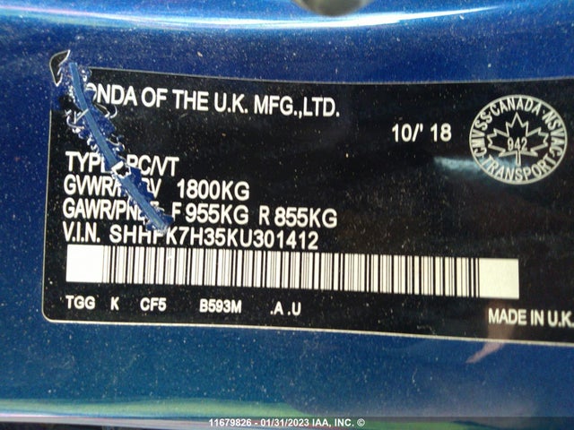 Honda Civic Lx 2019 SHHFK7H35KU301412 Image 9