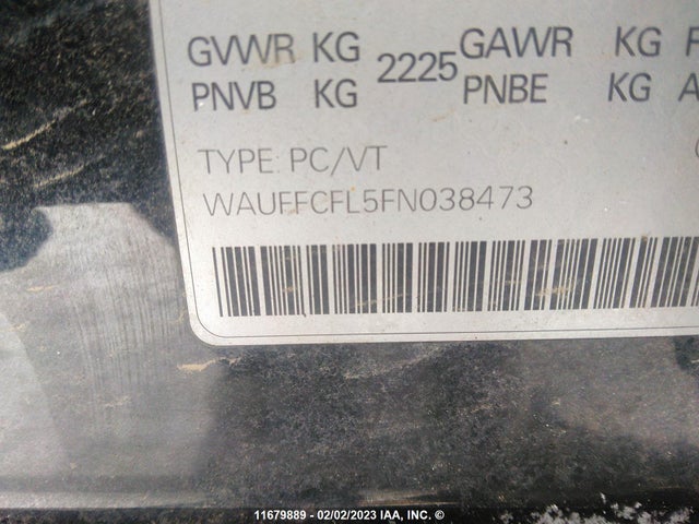 WAUFFCFL5FN038473 Audi A4 Premium Plus