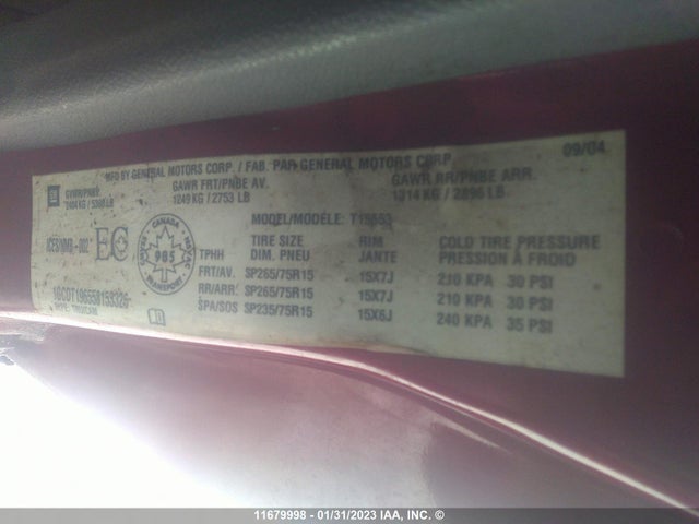 Chevrolet Colorado 2005 1GCDT196558153326 Image 11