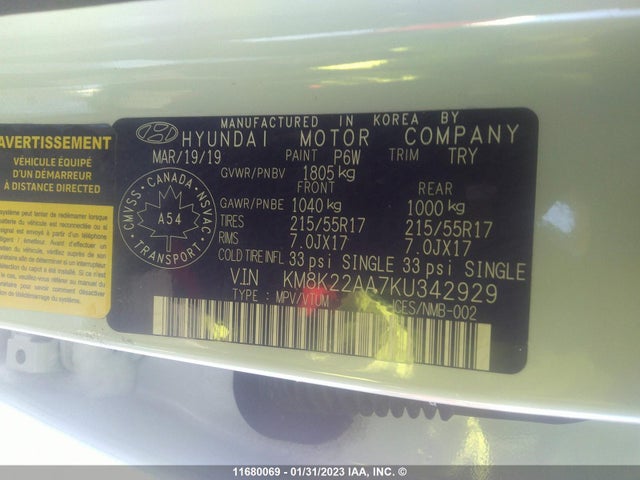 Hyundai Kona Sel 2019 KM8K22AA7KU342929 Image 9