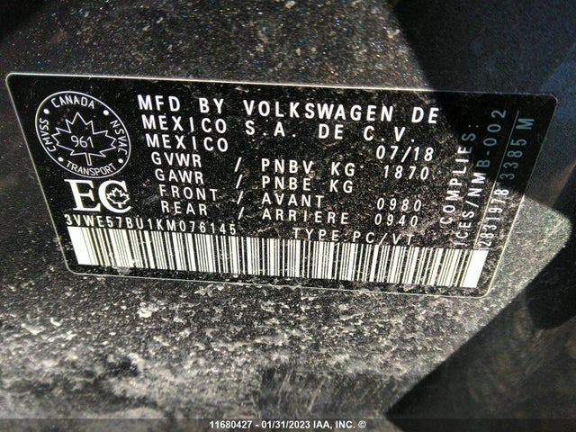 Volkswagen JETTA SEL 2019 3VWE57BU1KM076145 Image 10