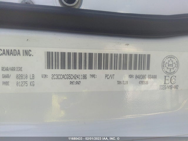 2C3CCACG5CH241186 Chrysler 300 Limited