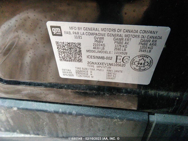 Chevrolet Equinox Premier 2022 2GNAXXEV1N6105620 Image 9