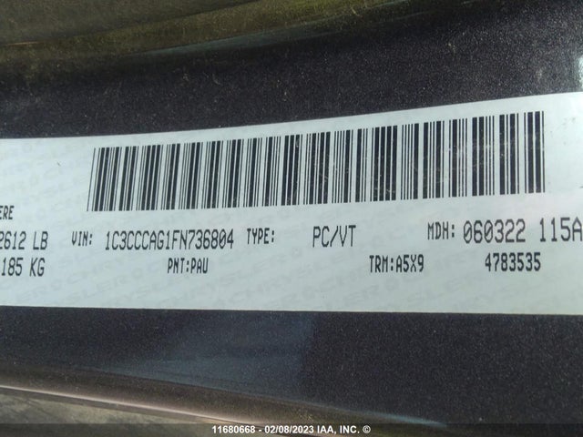 1C3CCCAG1FN736804 Chrysler 200 Limited