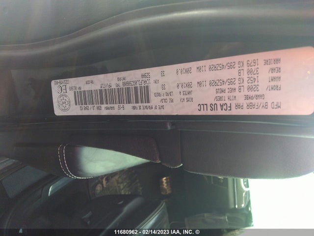 1C4RJFDJ0GC506088 Jeep Grand Cherokee Srt-8