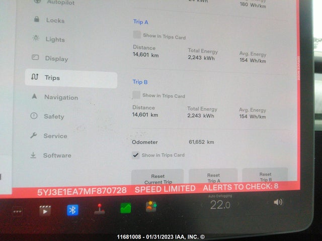 5YJ3E1EA7MF870728 Tesla MODEL 3