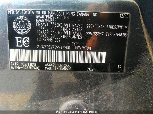 Toyota RAV4 LE 2016 2T3ZFREV7GW247200 Image 11
