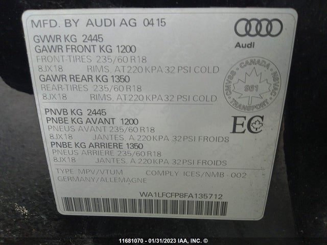 WA1LFCFP8FA135712 Audi Q5 Premium Plus