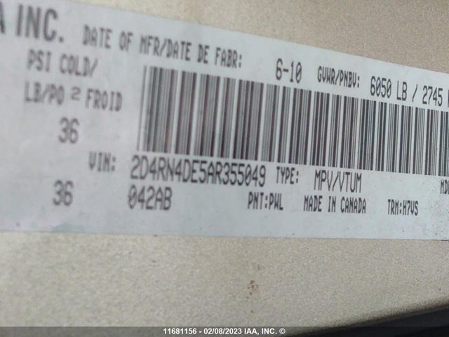 Dodge Grand Caravan Se 2010 2D4RN4DE5AR355049 Image 11