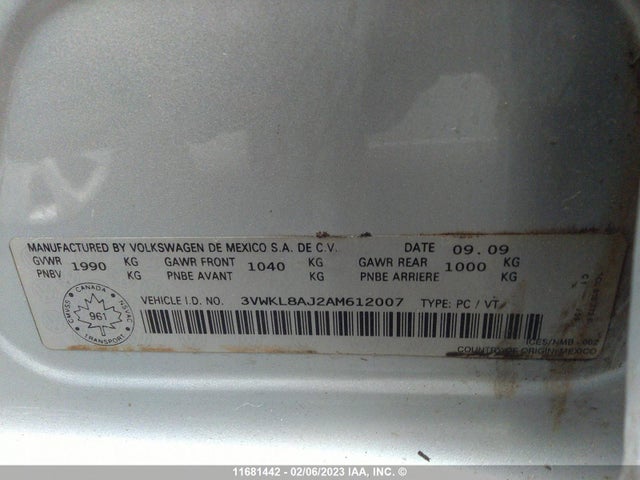 Volkswagen Golf 2010 3VWKL8AJ2AM612007 Image 9