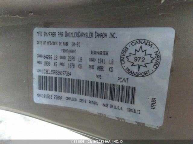 1C3EL55R82N167394 Chrysler Sebring