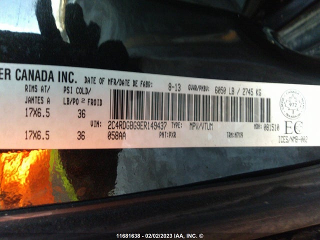 Dodge Grand Caravan Se 2014 2C4RDGBG9ER149437 Image 9