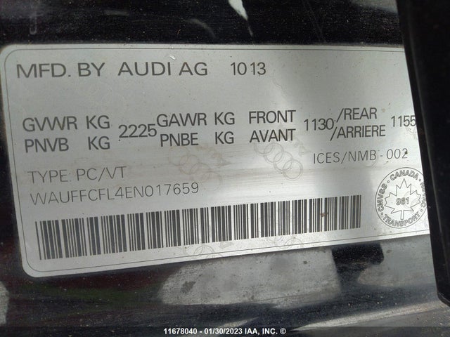 WAUFFCFL4EN017659 Audi A4 Premium Plus