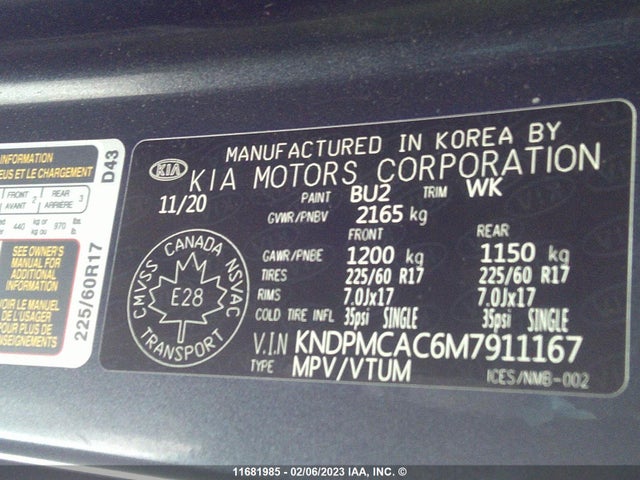 KIA Sportage 2021 KNDPMCAC6M7911167 Image 10