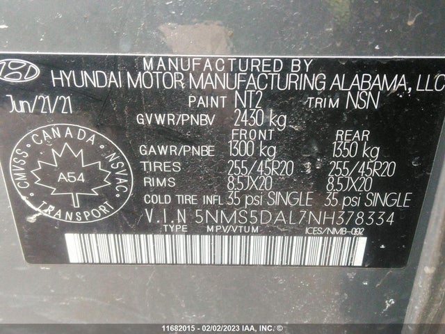 Hyundai Santa Fe Calligraphy 2022 5NMS5DAL7NH378334 Image 10