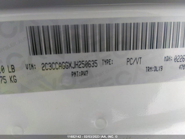 2C3CCAGGXJH250635 Chrysler 300 S