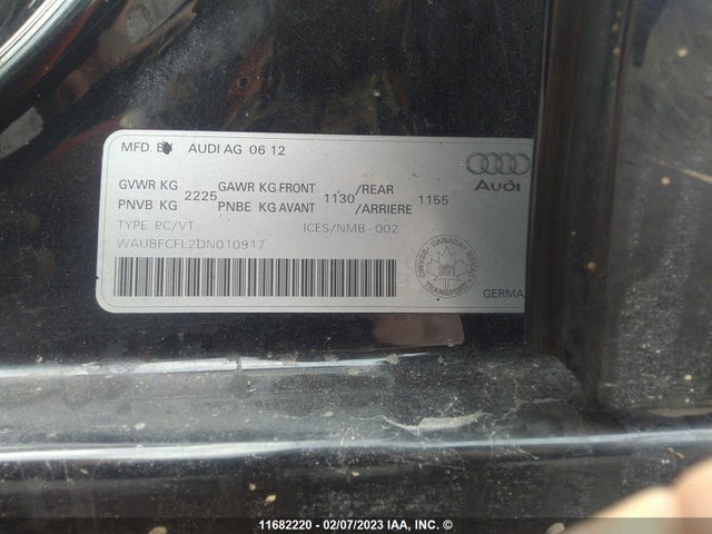WAUBFCFL2DN010917 Audi A4 PREMIUM