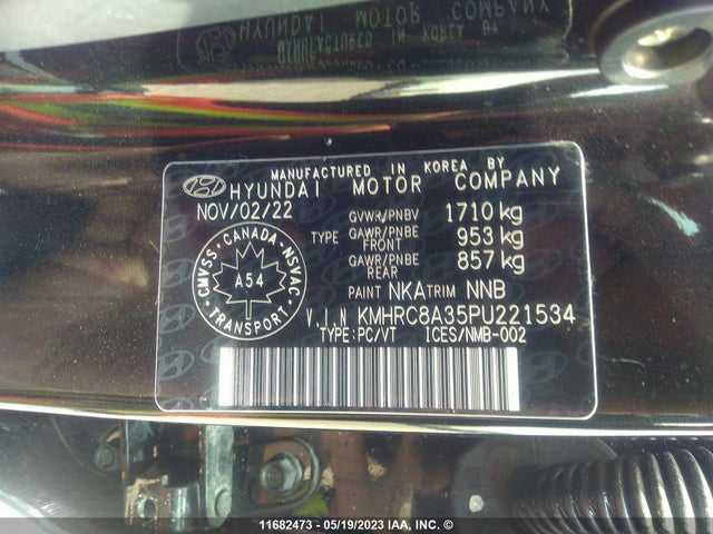 Hyundai Venue Sel/limited 2023 KMHRC8A35PU221534 Image 9
