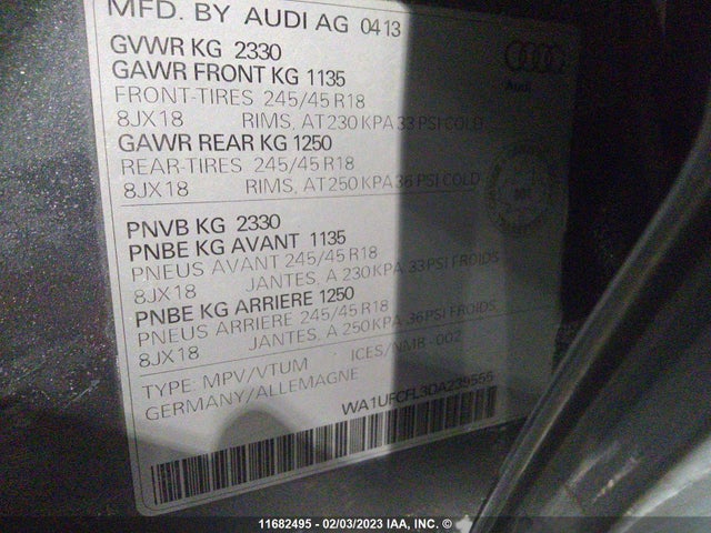 WA1UFCFL3DA239555 Audi A4 Allroad Premium Plus