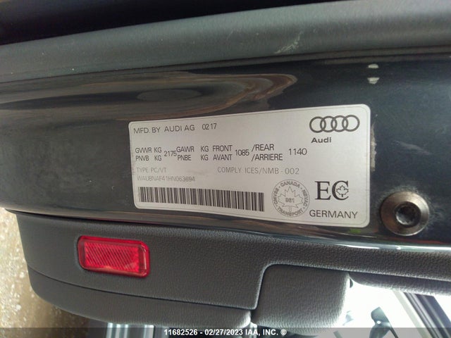 WAUBNAF41HN063694 Audi A4 Progressiv