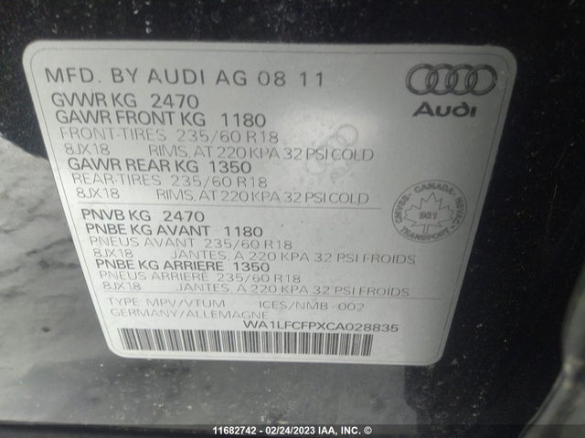 WA1LFCFPXCA028835 Audi Q5 Premium Plus