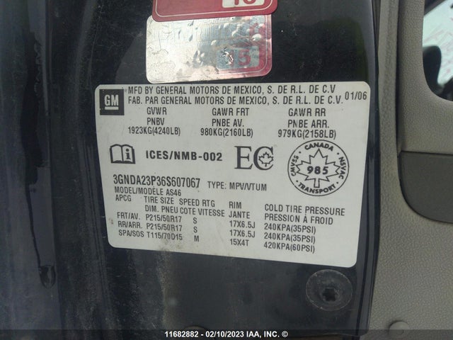 Chevrolet HHR 2006 3GNDA23P36S607067 Image 11