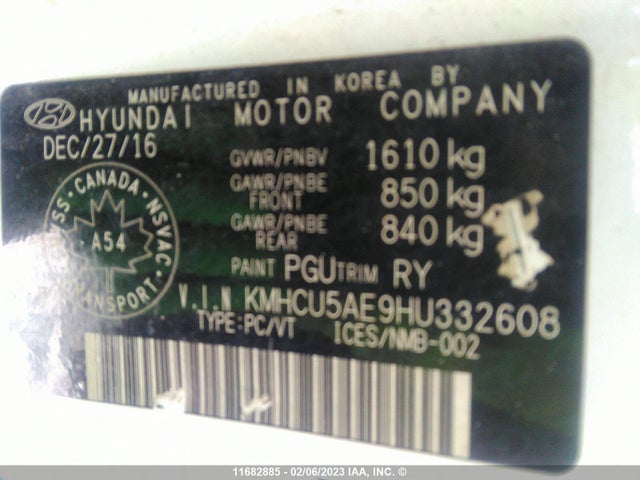 Hyundai Accent Sport 2017 KMHCU5AE9HU332608 Image 9
