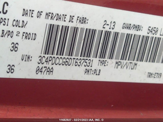 Dodge Journey Sxt 2013 3C4PDCCG6DT637531 Image 9