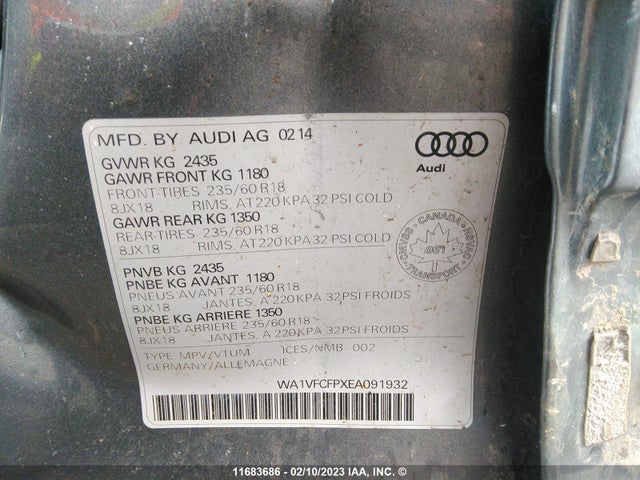 WA1VFCFPXEA091932 Audi Q5 Prestige
