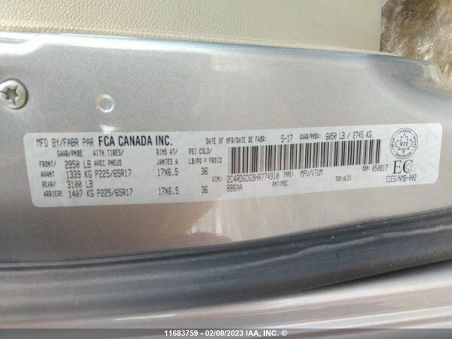 Dodge Grand Caravan Crew 2017 2C4RDGDG9HR774910 Image 9