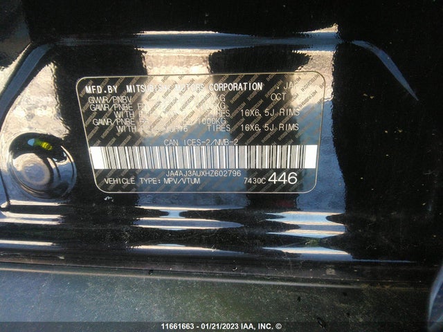 JA4AJ3AUXHZ602796 Mitsubishi RVR SE