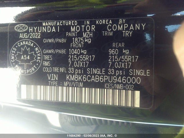 Hyundai Kona 2023 KM8K6CAB6PU946000 Image 11