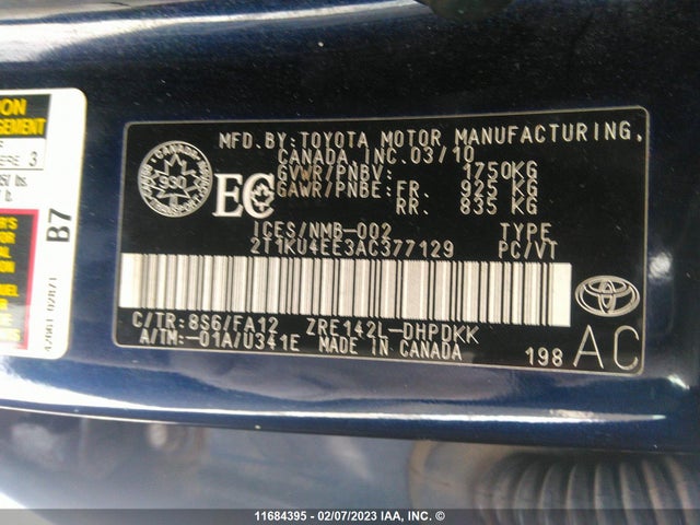 Toyota Corolla Matrix 2010 2T1KU4EE3AC377129 Image 10