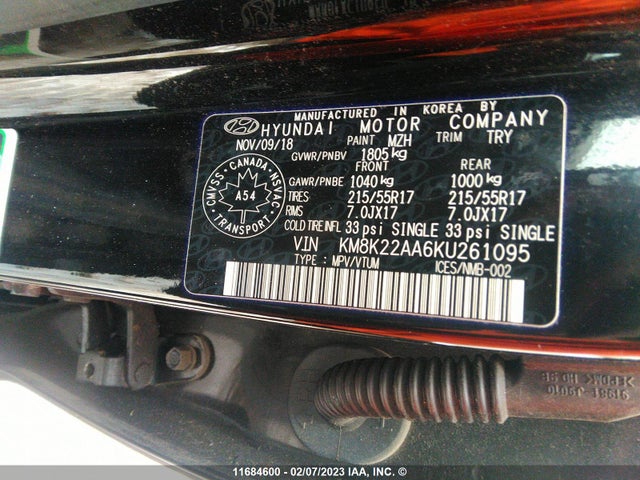 Hyundai Kona Sel 2019 KM8K22AA6KU261095 Image 10