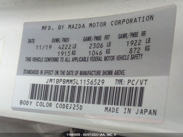 Mazda 3 Preferred 2020 JM1BPBMM5L1156529 Image 9