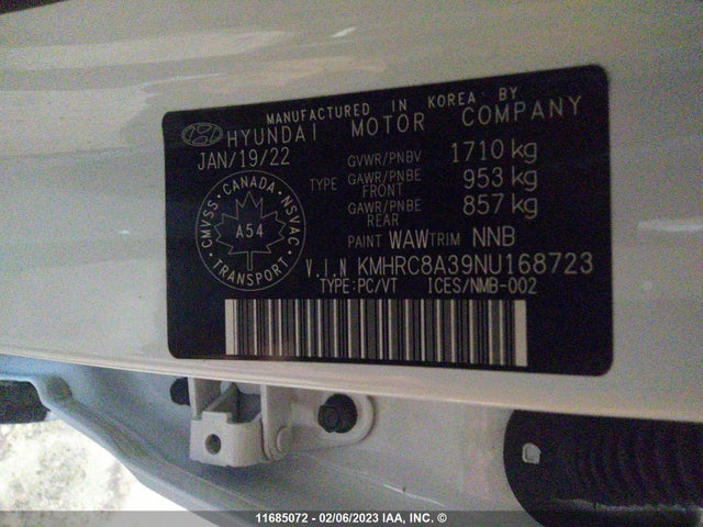 Hyundai Venue Sel/denim 2022 KMHRC8A39NU168723 Image 11