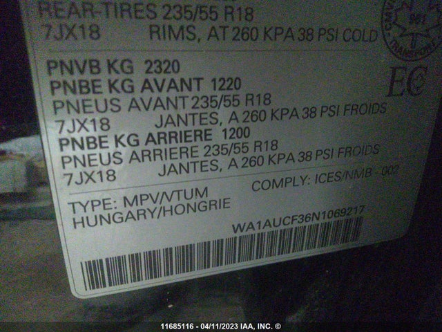 WA1AUCF36N1069217 Audi Q3 Premium 40