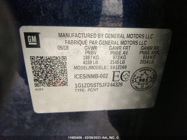 Chevrolet MALIBU LT 2018 1G1ZD5ST5JF244329 Image 10