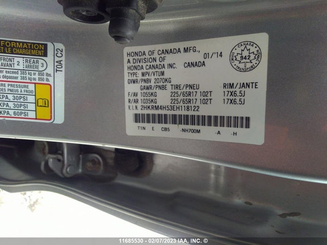 Honda CR-V EX 2014 2HKRM4H53EH118122 Image 9
