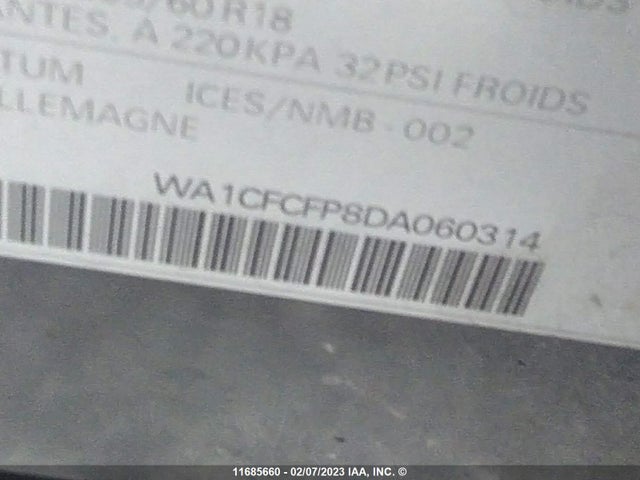 WA1CFCFP8DA060314 Audi Q5 PREMIUM