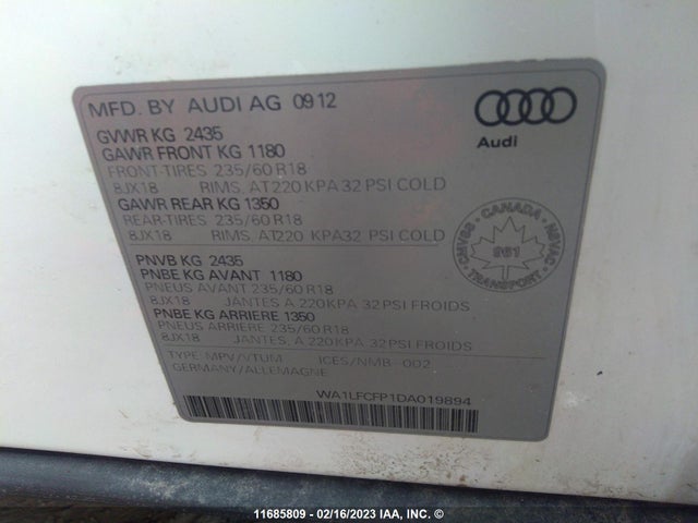 WA1LFCFP1DA019894 Audi Q5 Premium Plus